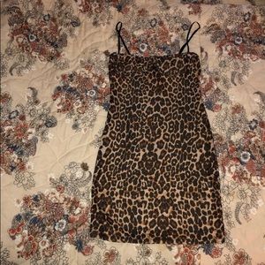 Cheetah Print Mini Mesh Dress